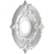 Ekena Millwork Attica PVC Ceiling Medallion (Canopies up to 5"), 13"OD x 3 1/2"ID x 3/4"P, Metallic Silver Metallic CMP13ATCSV - alternate 2